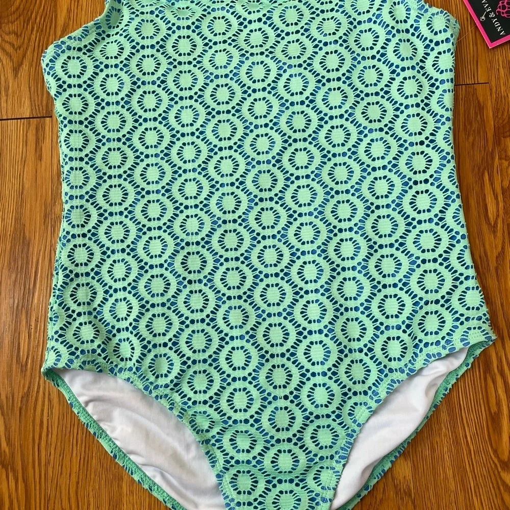 Andy & Evan Aqua Geometric Kids Swimwear